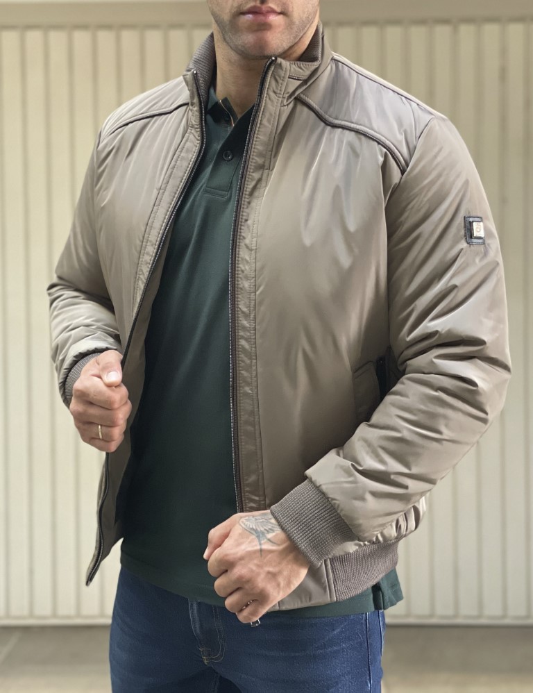 Ανδρικό πούρο μπουφάν με γιακά και λάστιχο HM480930K φωτογραφία